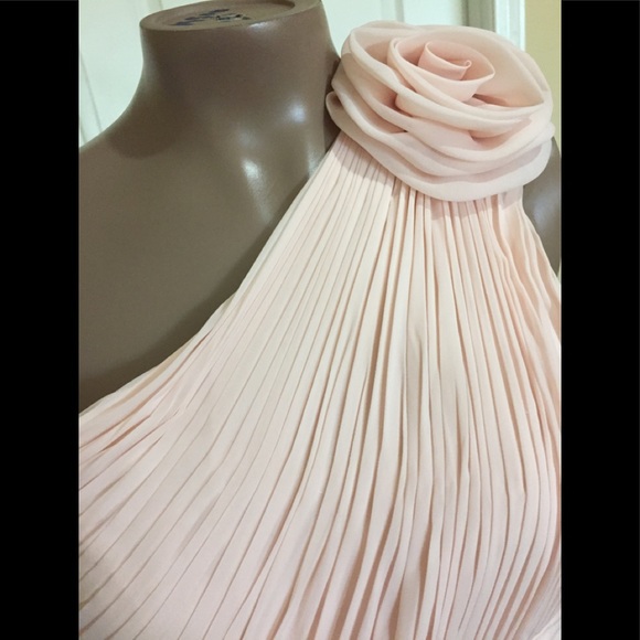 JS Collections One Shoulder Chiffon Rosette Dress - Picture 3 of 3